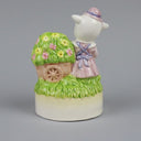 6 1/4" Schmid Music Box Pig Gardening Figurine Playing Farmer In the Dell