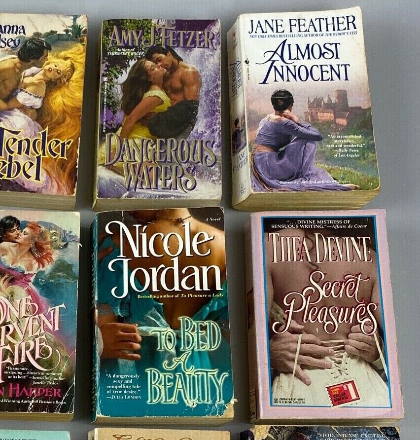 Lot of 12 Romance Novels by Various Writers: Lindsey, Jordan, Harper, etc