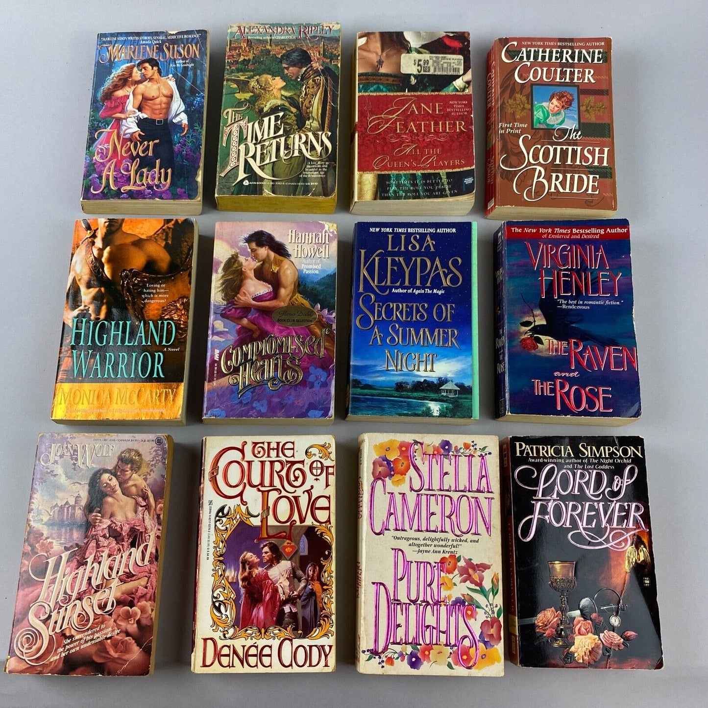 Lot of 12 Romance Novels by Various Writers: Coulter, McCarty, Cameron, etc