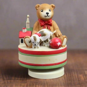 Schmid Teddy Bear and Dog Music Box