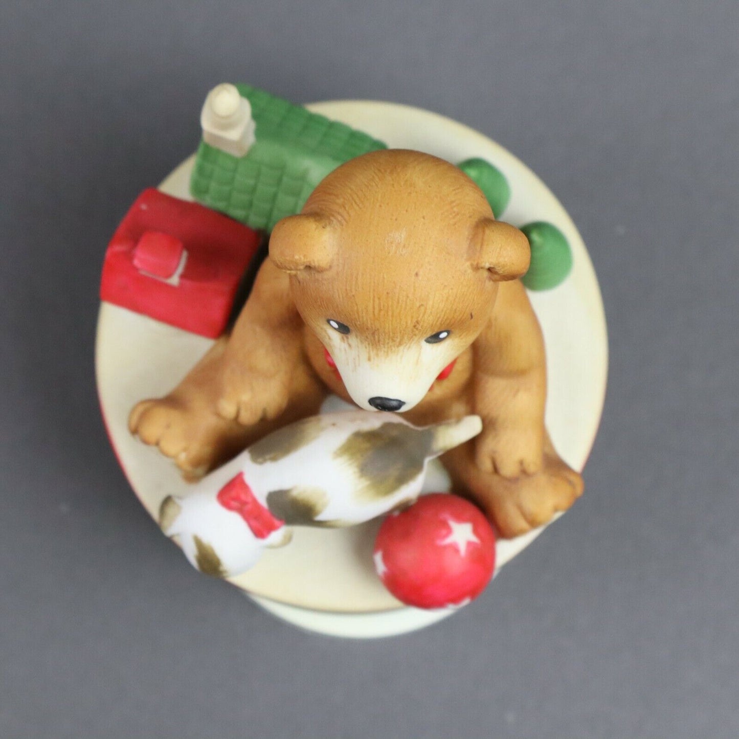 Schmid Teddy Bear and Dog Music Box