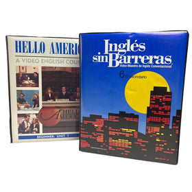 Ingles Sin Barreras Course VHS Tapes, Cassettes, and Hello America