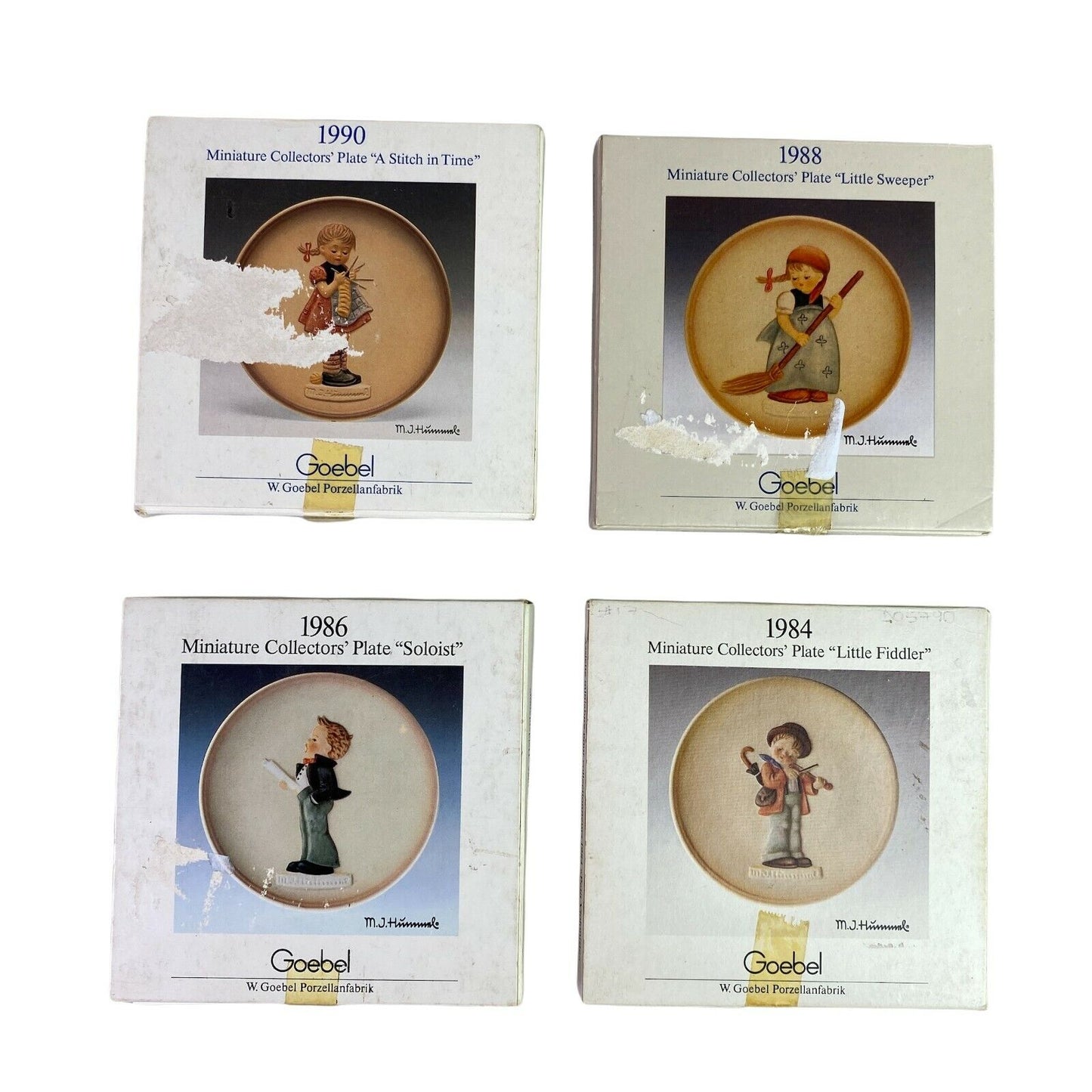 Lot of 4 Vintage Goebel Miniature Collectors' Plates