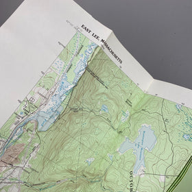 USGS Topographic Map 1987 Survey 30 x60  MA East Lee 42073-C1-TM-025