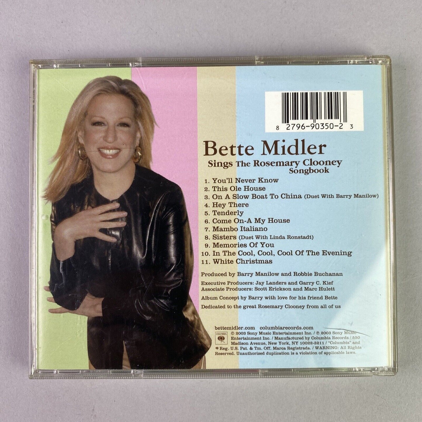 Bette Midler - Sings the Rosemary Clooney Songbook  (CD, 2003, Columbia)