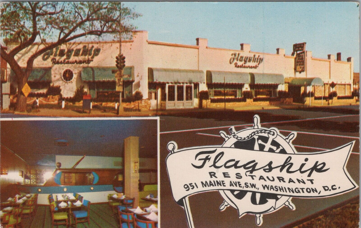 Vintage 1970s Postcard of Flagship Restaurant in Washington D.C.