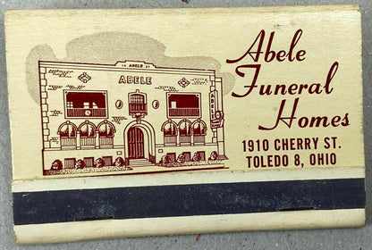 Abele Funeral Homes 1910 Cherry St Toledo 8 Ohio Matches Matchbook