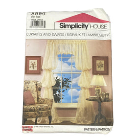 Vintage Simplicity House Curtains and Swags Uncut Pattern 8996