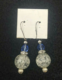 Elegant Blue & Silver Dangle Earrings