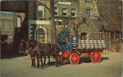 Vintage Postcard of The Old Meets the New in Old Milwaukee, Wisconsin