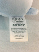 Child Of Mine Carters Blue 5" Plush Puppy Dog Bulldog Teether Chime Baby Toy