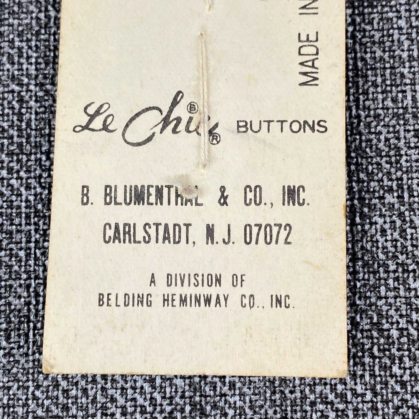 Le Chic B. Blumenthal Pink 4 Buttons Original Card 462 30MM 3/4" Two Hole