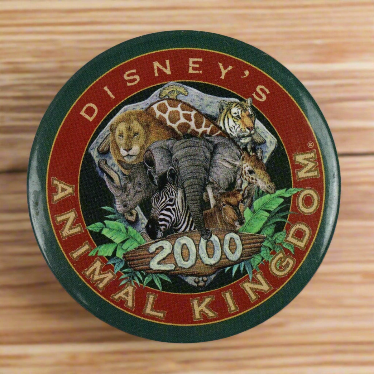 Vintage Button Pinback Disney’s Animal Kingdom 2000 2.5”