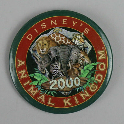 Vintage Button Pinback Disney’s Animal Kingdom 2000 2.5”