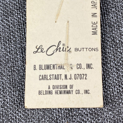 Le Chic B. Blumenthal & Co 4 Beige Buttons Original Card 626 22MM 9/16" Washable