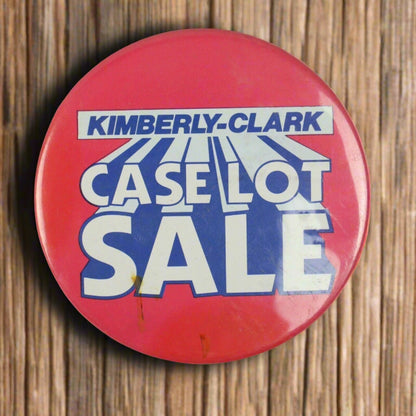 Vintage 3" Button Pinback Kimberly Clark Case Lot Sale (Advertising)