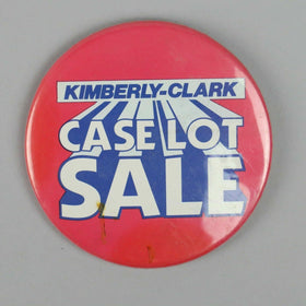 Vintage 3" Button Pinback Kimberly Clark Case Lot Sale (Advertising)