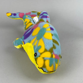 Kellytoy Animal Pals Whale Yellow & Blue/Purple Flowers