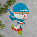 New Hallmark Snowman On Scooter Grandson Ornament