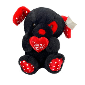 Dan Dee Black & Red Puppy Dog Valentines "You're Special" Stuffed Animal 8"