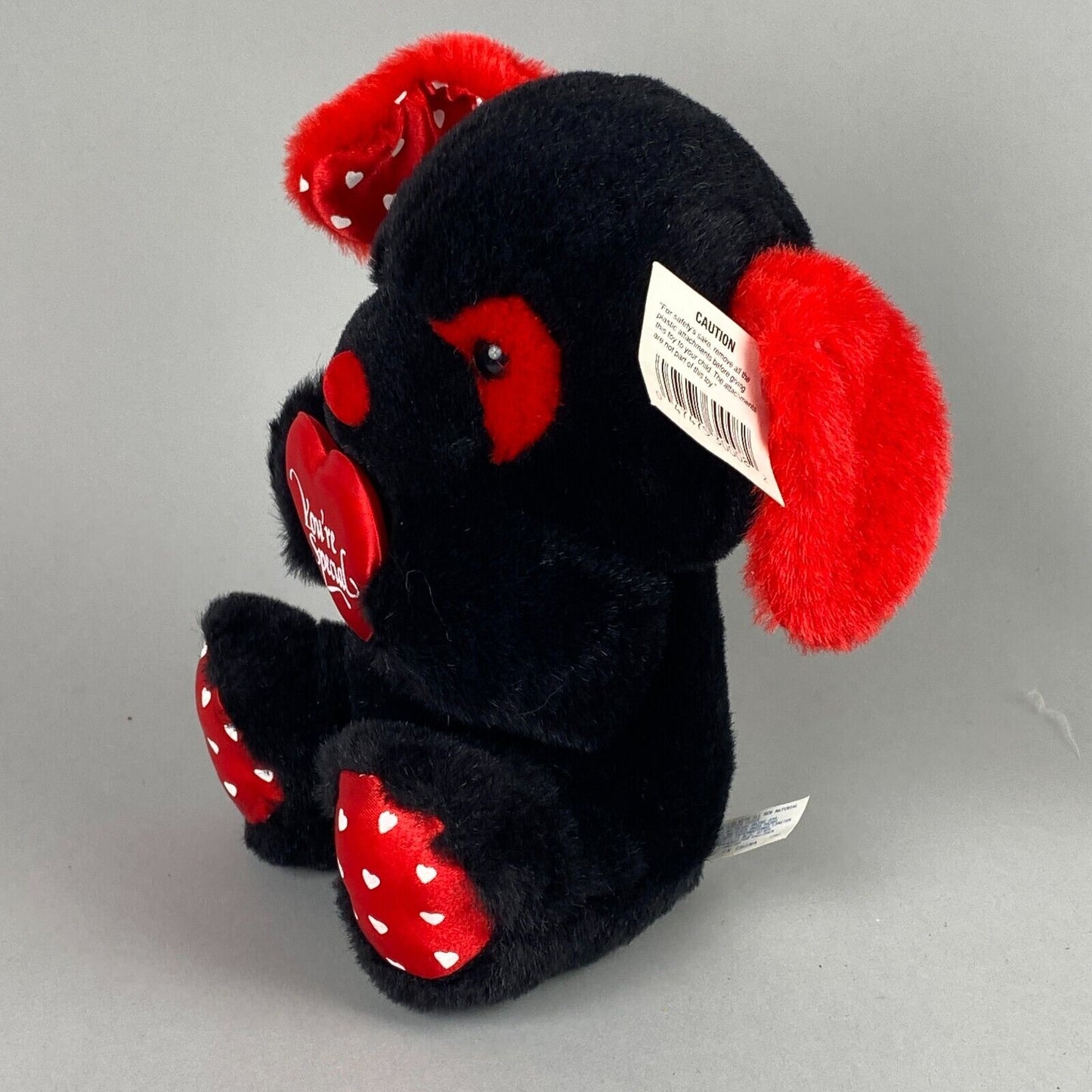 Dan Dee Black & Red Puppy Dog Valentines "You're Special" Stuffed Animal 8"