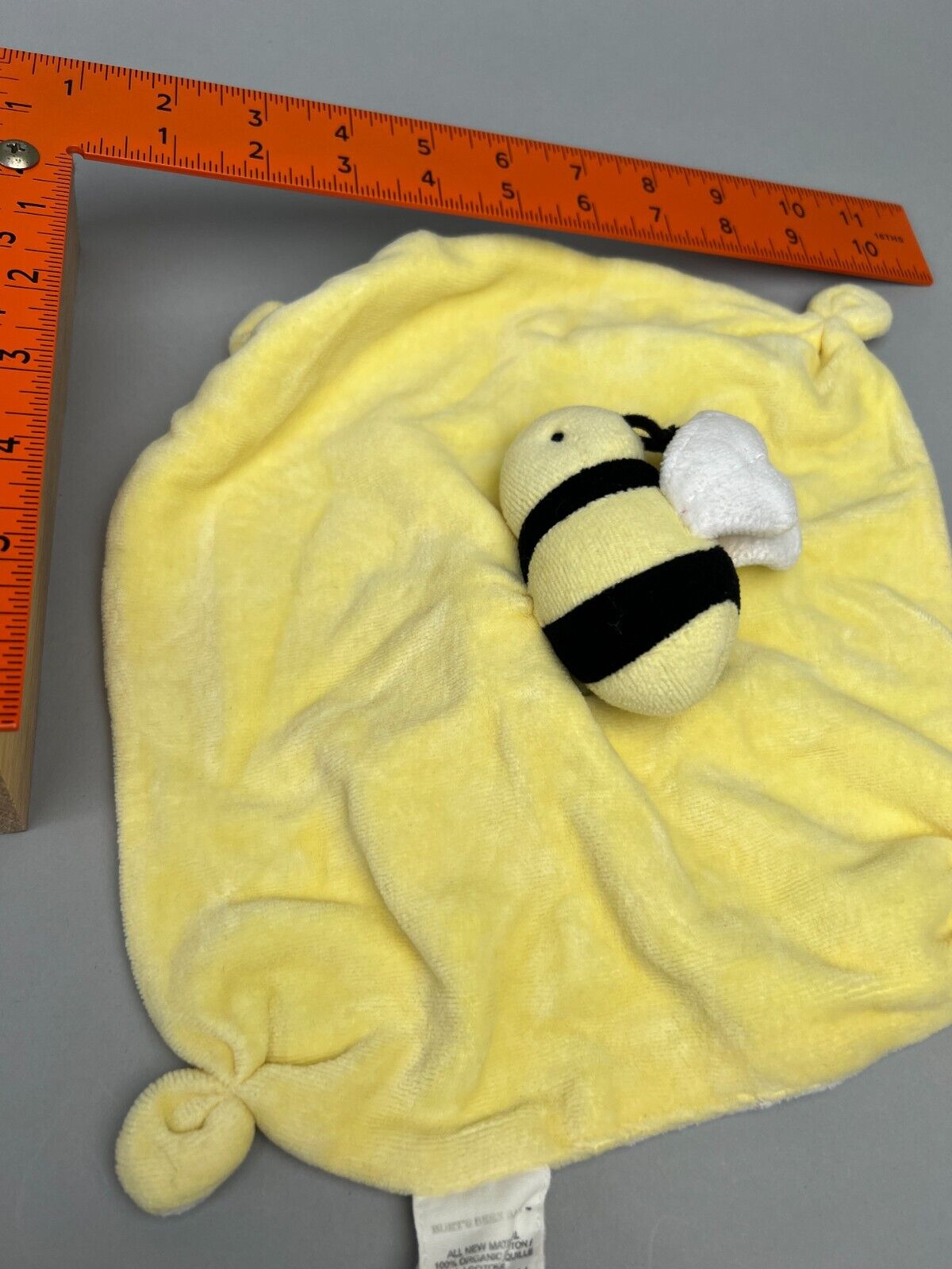 Burts Bees Baby Yellow Bumble Bee Security Blanket Stuffed Animal