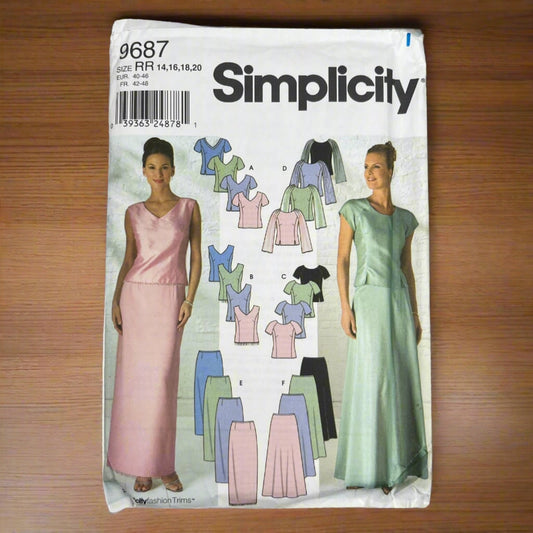 Simplicity Skirt and Top Set 9687 Sewing Patterns