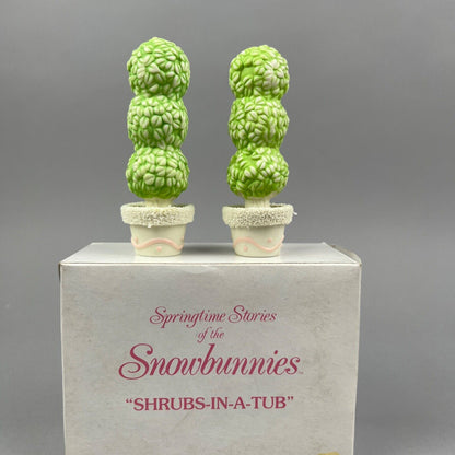 Department 56 Snowbabies Springtime Stories, Shrubs-in-a-Tub 2614-0 Original Box