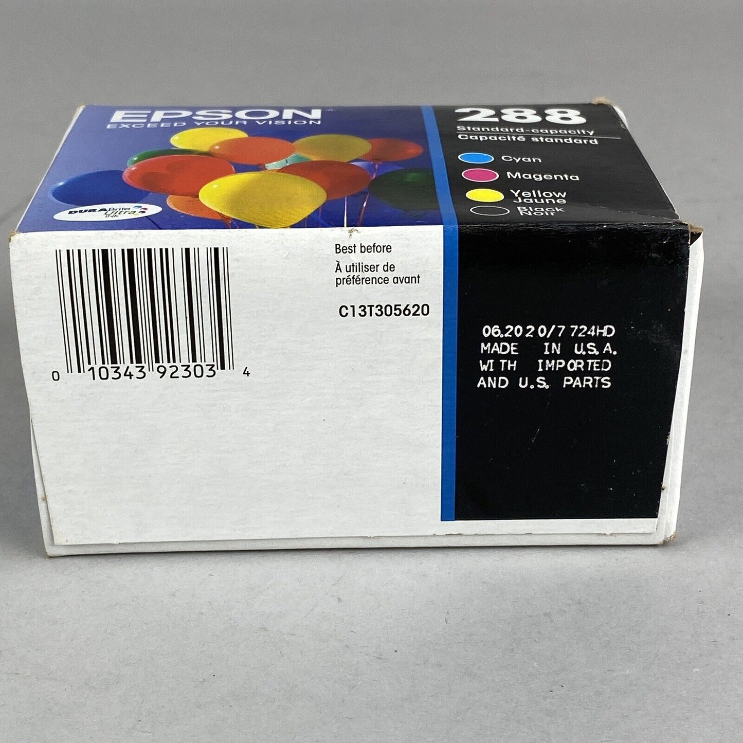 New Genuine Epson 288 Black 288 Tri Color Ink Cartridge Exp. 06/2020