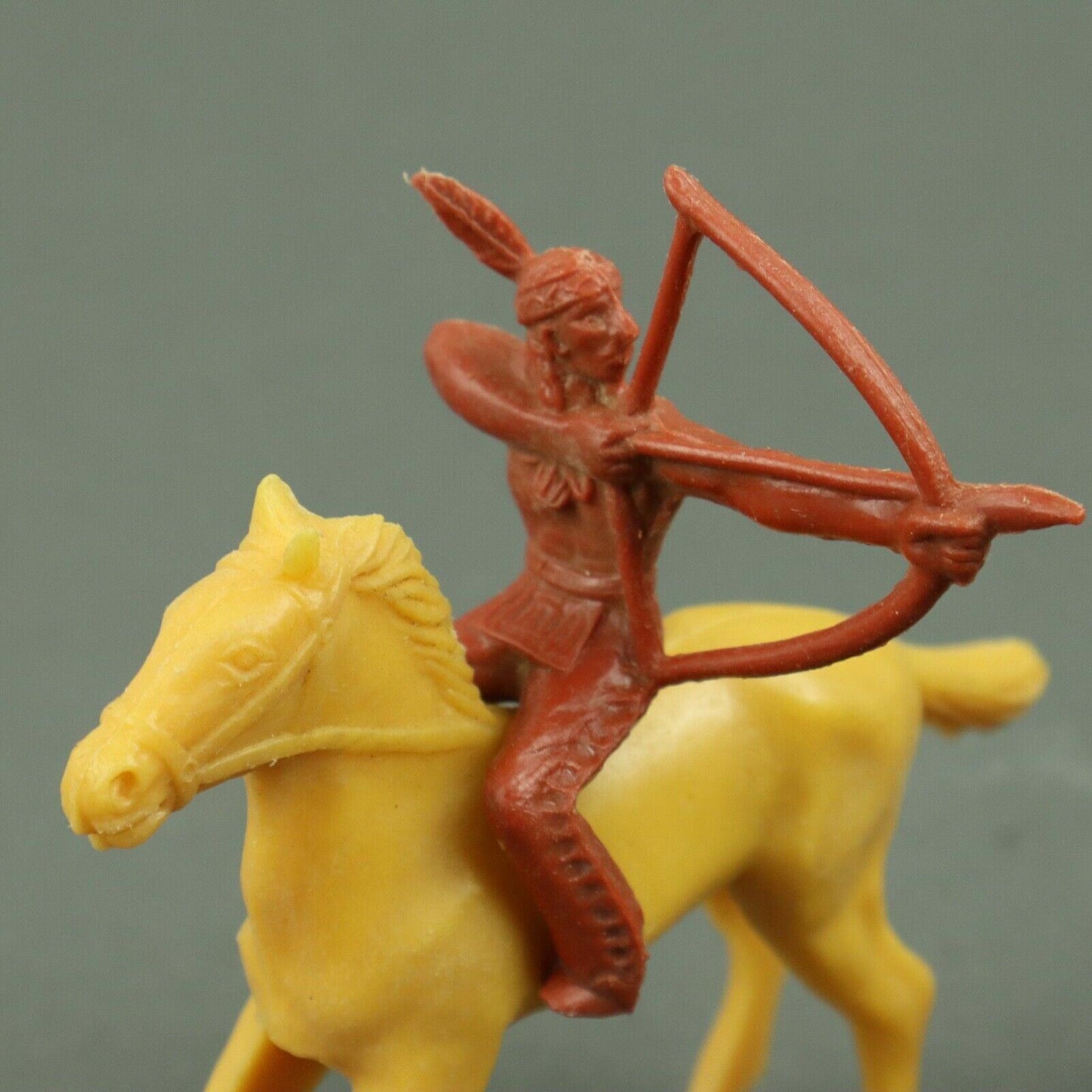 4 Vintage - Unmarked Plastic Figures (2 Indians and 2 horses)