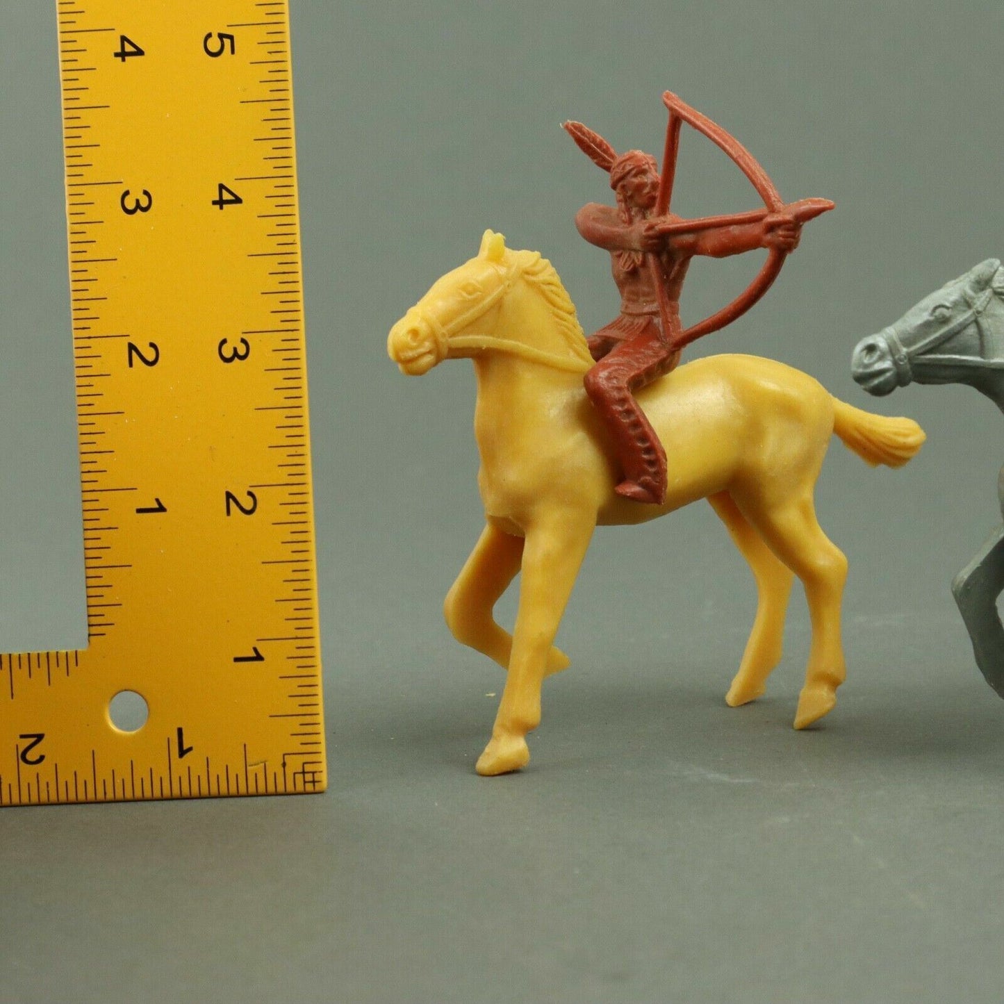 4 Vintage - Unmarked Plastic Figures (2 Indians and 2 horses)