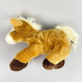 Aurora Stuffed Animal Horse 12" Biege/White