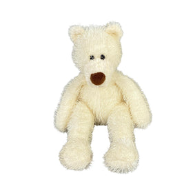 Aurora White Fuzzy Teddy Bear Stuffed Animal 9in