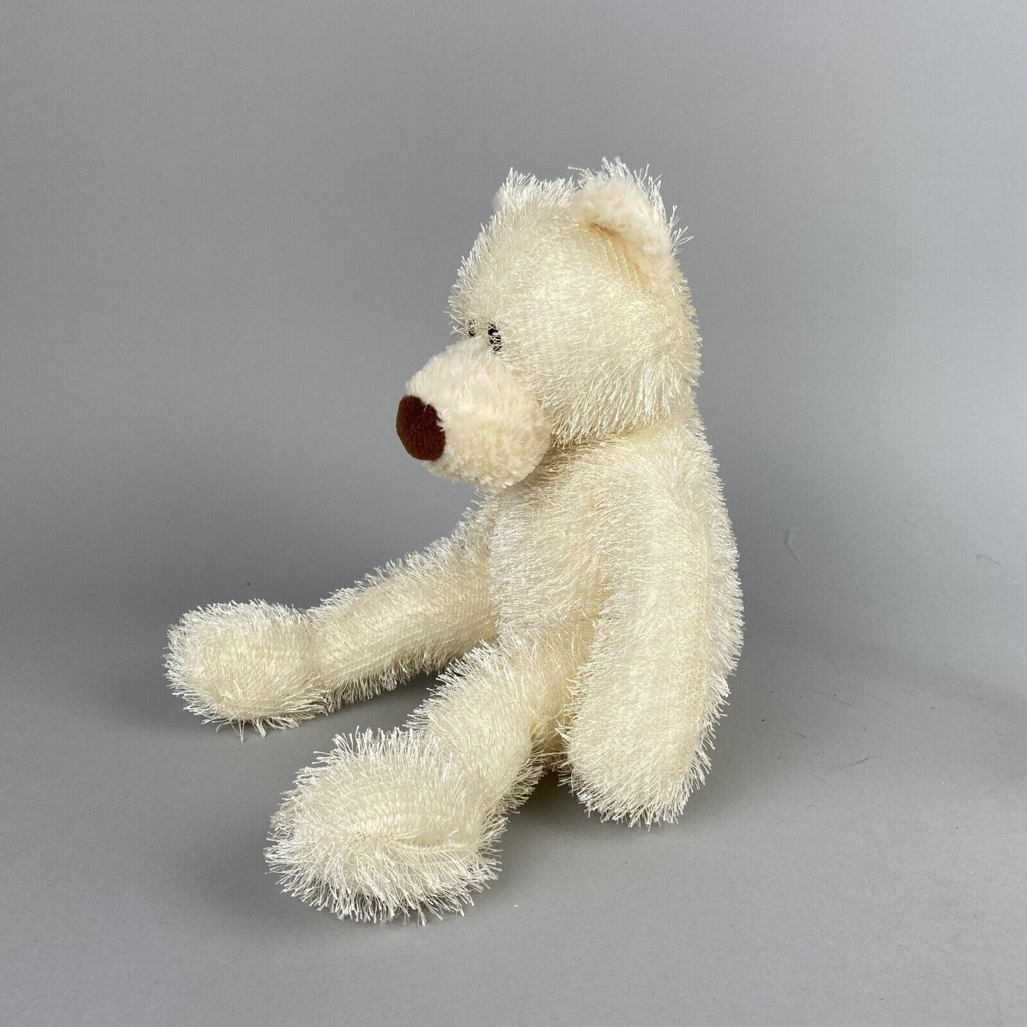 Aurora White Fuzzy Teddy Bear Stuffed Animal 9in