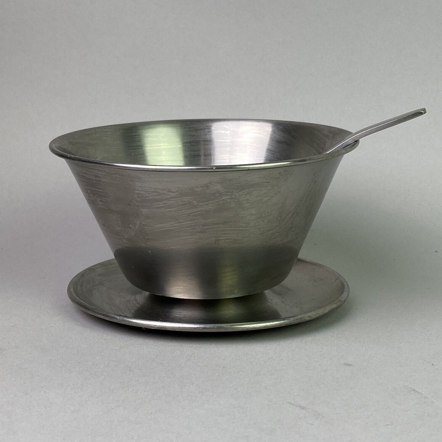 Leonard Silver Stainless Steel Serving Bowl/ Dish Salsa with Spoon