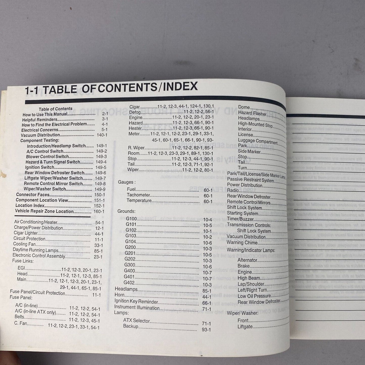 1990 Ford Fiesta Manual, Electrical and Vacuum, Trouble-shooting