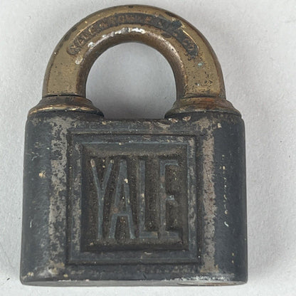 Vintage Yale Brass Lock no Key 2.5" Tall USA