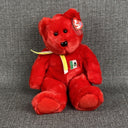 TY Beanie Buddies Collection - Osito 13" RED Teddy Bear Plush EXCELLENT