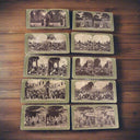 Stereoview Card Lot Calvary, Crucifixion, Catholic, 10 Double sided Cards