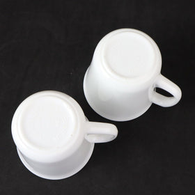 Set of 2 - Vintage Corning White Cups
