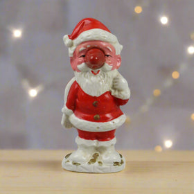 Unique Santa Claus with Giant Red Nose Figurine c1950s