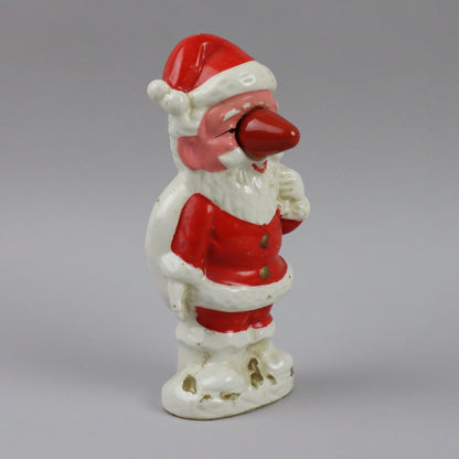 Unique Santa Claus with Giant Red Nose Figurine c1950s