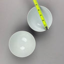 Set of 2 Japanese Footed, Blue and White Rice Bowls