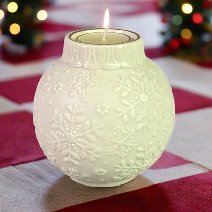 Lenox Ornament Glow Snowflake Votive Candle Holder 4.5" Tall