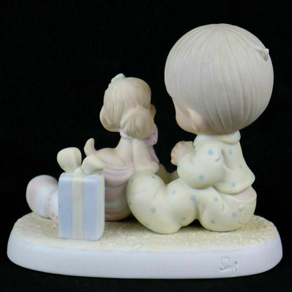 4.5" Precious Moment 'The Greatest Gift is a Friend' 1987 w/Flower Symbol