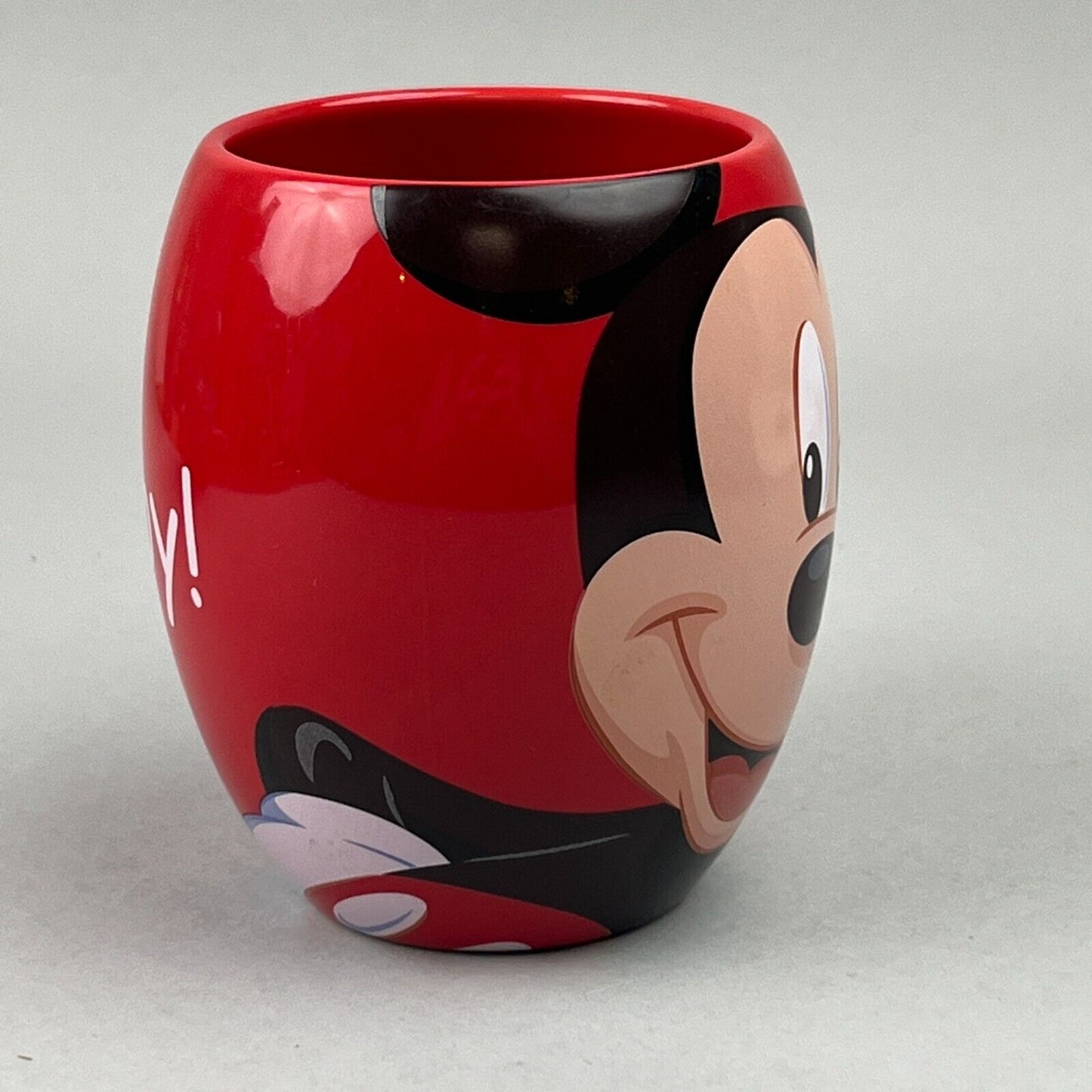 Vintage Disney Parks Authentic Original Red Mickey Mouse Oh Boy Mug