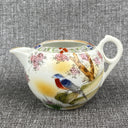 Vintage Japanese Teapot Creamer Sugar Set  Bird Themed , made in Japan