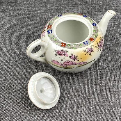 Vintage Japanese Teapot Creamer Sugar Set  Bird Themed , made in Japan