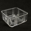 Kristall Krista Square Art Deco Style Crystal Bowl with lid 5.5"x 5.5"x 3"