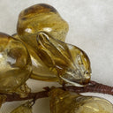 Vintage MidCentury Glass Amber Hand Blown Grapes Cluster Of 11